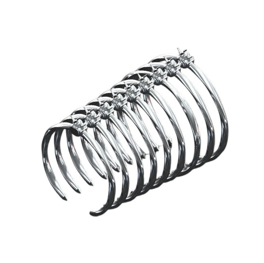 3D render of  the Chrome-plated COIL mic cover for Shure SM7B with sculptural ribbed exoskeleton design